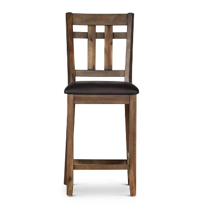 24" Set Of 2 Saranac Counter Height Barstools Mocha - Steve Silver