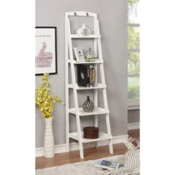 Jameson Contemporary Wood Bookshelf In White - Furniture Of America