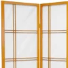 5 Ft. Tall Double Cross Shoji Screen - Honey (5 Panels) - Oriental Furniture