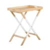 Remus Folding Tray Table Oak Brown/White - Universal Expert