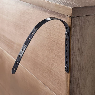 Brandeis Woven TV Stand For TVs Up To 60" Brown - Threshold™ Designed With Studio McGee - Image 4