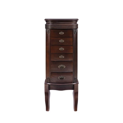 Verona Italian Influenced Jewelry Armoire Espresso - Powell Company - Image 3