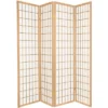 4 Panel Room Divider Natural - Ore International