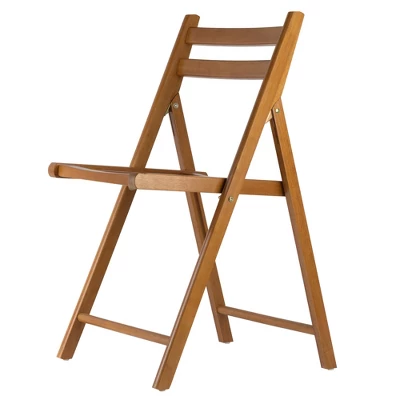 4pc Robin Folding Chair Set Teak Brown - Winsome - Image 5