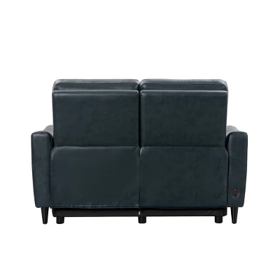 Tomasso Leather Power Reclining Loveseat With Power Headrest - Abbyson Living - Image 2