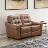 Elliot Leather Power Recliner Sofa Loveseat Camel - Abbyson Living