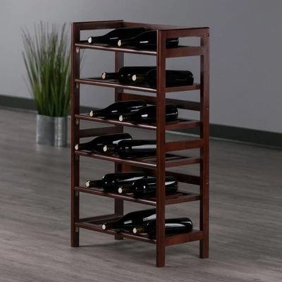 Silvi 30 Bottles Wine Rack Wood/Toasted Walnut - Winsome - Image 6