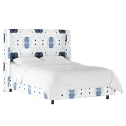 Lauran Wingback Bed In Patterns - Skyline Furniture
