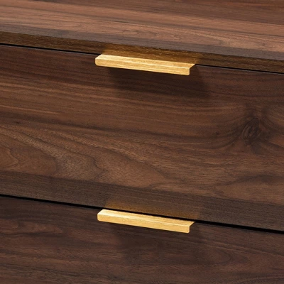 Lena Walnut Chest Brown - Baxton Studio - Image 5