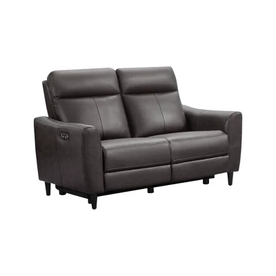 Tomasso Leather Power Reclining Loveseat With Power Headrest - Abbyson Living - Image 5