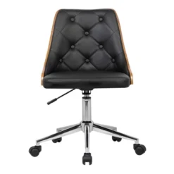 Montclair Mid-Century Office Chair Chrome/Black - Armen Living