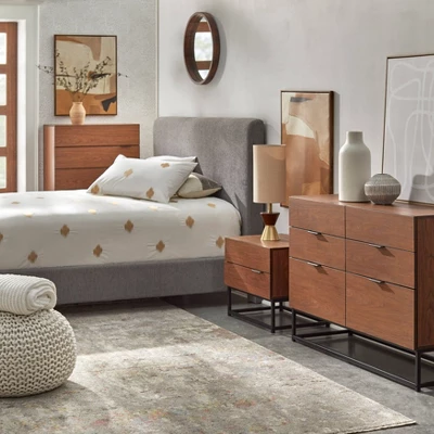 Noble 5 Drawers Chest Walnut - Buylateral - Image 3