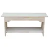 Brookstone Bench Unfinished - International Concepts