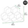 MDesign Honeycomb 5 Bottle Wine Rack For Kitchen Counter Or Fridge
