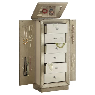 Jewelry Armoire Gold - Acme Furniture - Image 2