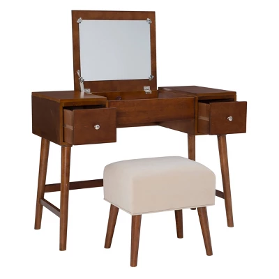 Viola Vanity Set Brown - Linon - Image 4