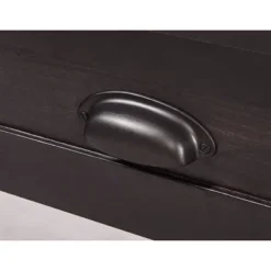 Wooden Nightstand With Drawer And Shelf Black - ClickDecor