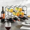 MDesign Hexagon 11 Bottle Wine Rack For Kitchen Counter Or Fridge