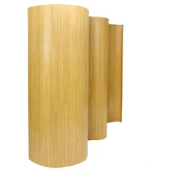 6 Ft. Tall Bamboo Wave Screen - Dark Mocha