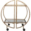Uttermost Zelina 30 1/4" Wide Antique Gold 2-Shelf Bar Cart
