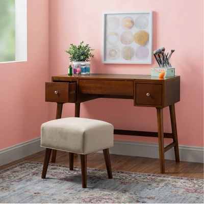 Viola Vanity Set Brown - Linon - Image 13